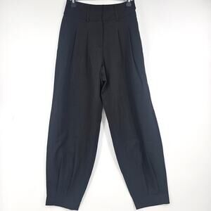 Express Black Pleated Carrot Stretch Pants 4 R Corpcore Business Office 3548